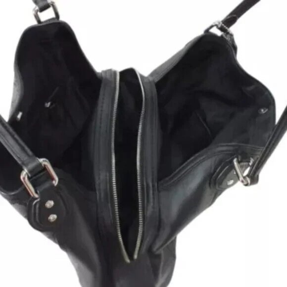 Euc Coach Edie Signature Jacquard Black Shoulder Bag Purse - Picture 13 of 13